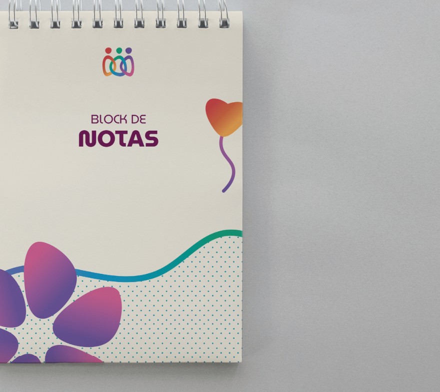 Libreta de notas con diseño de la fundación